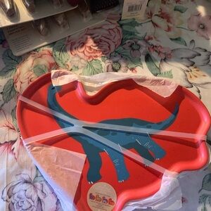 Red Dinosaur Shaped 4 Trays